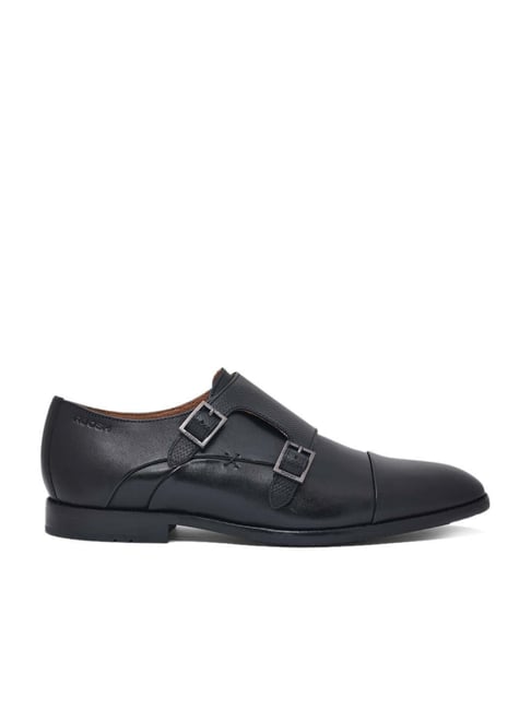 Ruosh Men's Colombo Black Monk Shoes