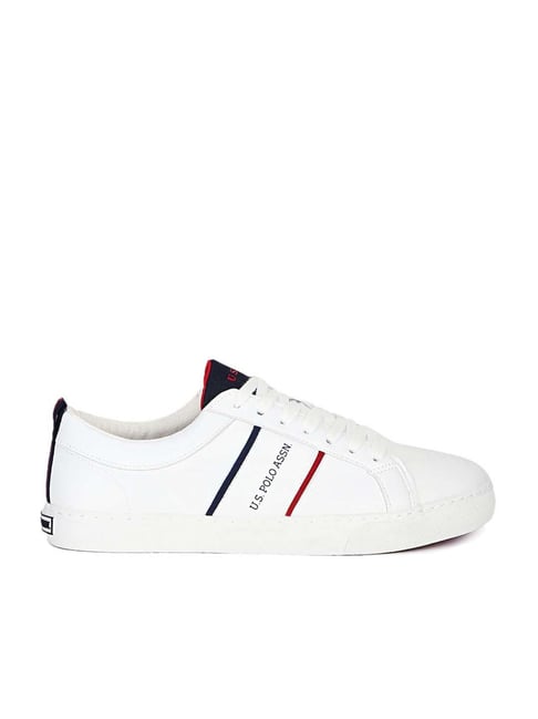 U.S. Polo Assn. Men's Pastel White Casual Sneakers-U.S. Polo Assn.-Footwear-TATA CLIQ