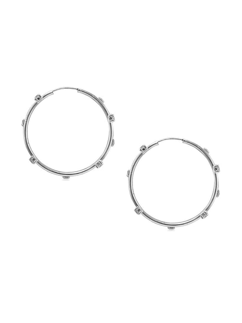 Silver Hoop Earrings - Buy Silver Hoop Earrings online in India