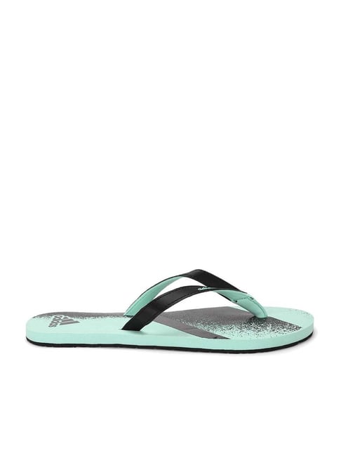 adidas Women's JUNG 21 Carbon Black & Blue Flip Flops