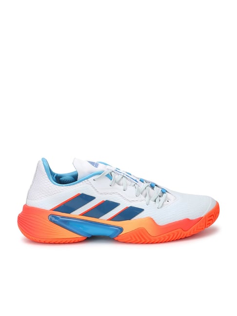 adidas Men's Barricade Snow White Tennis Shoes