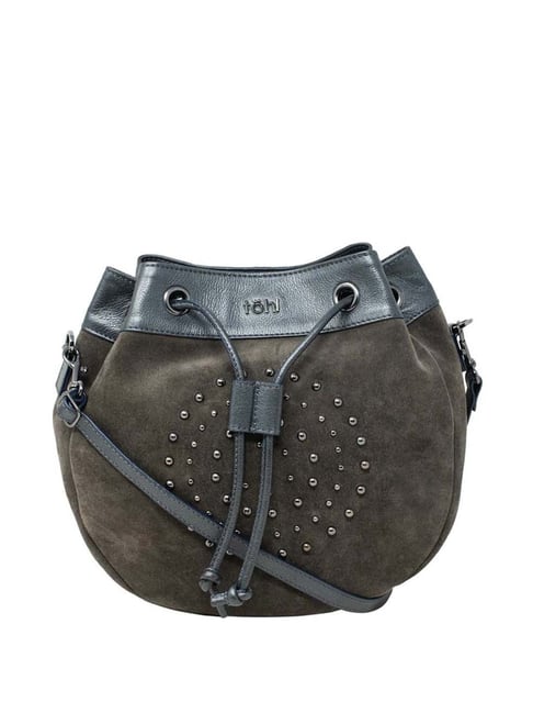 Tohl Green Rivets Medium Sling Handbag-picture-12