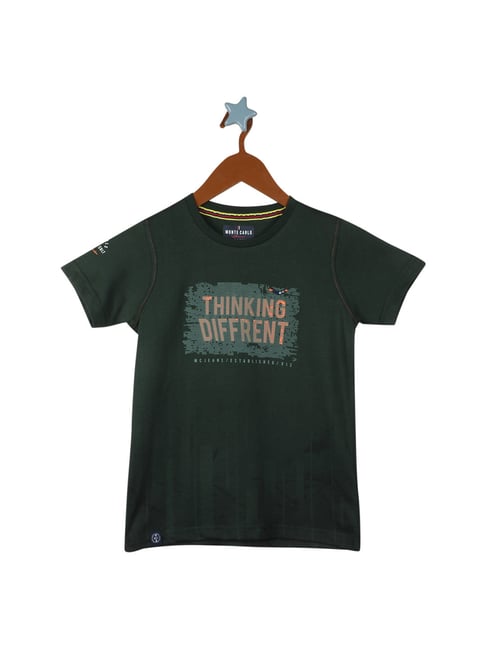 Monte Carlo Boys Dark Olive Graphic Print T-Shirt-picture-47