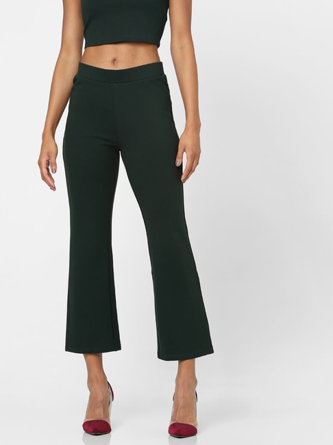 Only Dark Green Flare Fit Pants