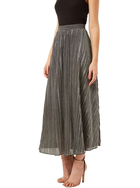 Anvi Be Yourself Silver Striped A-Line Skirt Price in India