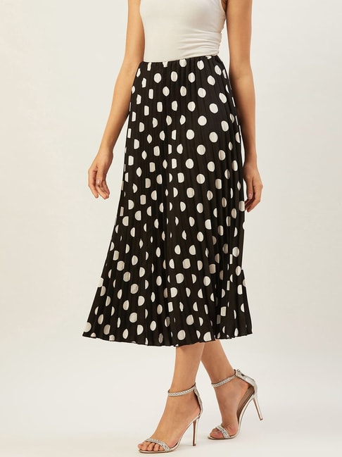 Anvi Be Yourself Black Printed A-Line Skirt Price in India