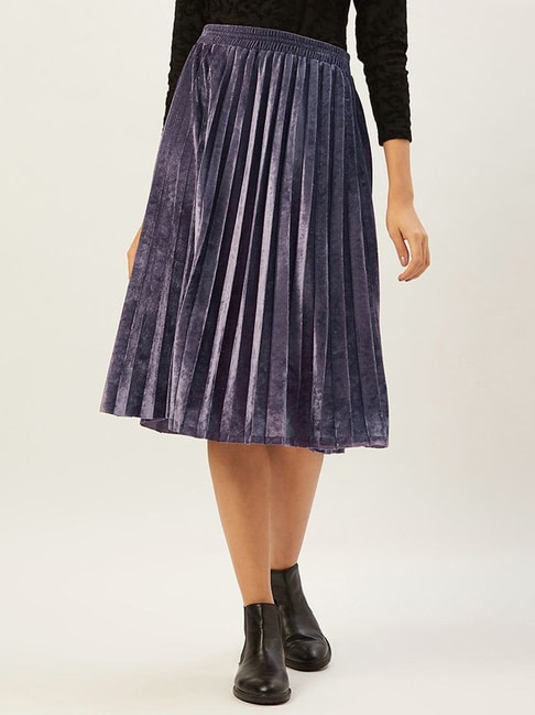 Anvi Be Yourself Grey Printed A-Line Skirt Price in India
