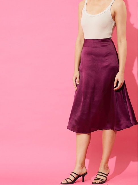 Anvi Be Yourself Purple A-Line Skirt Price in India