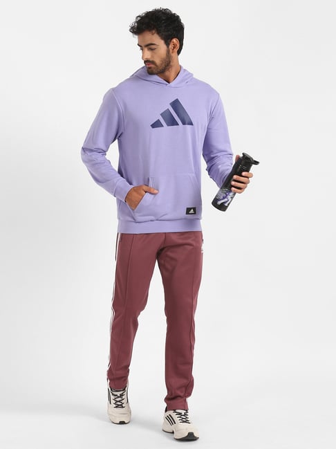 adidas Purple Hooded Sweatshirt
