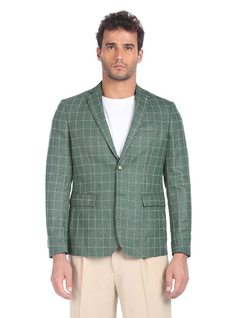 green check blazer mens