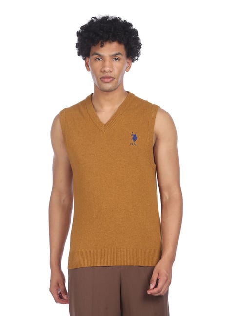 U S Polo Assn U.S. Polo Assn. Mustard Regular Fit Sweater