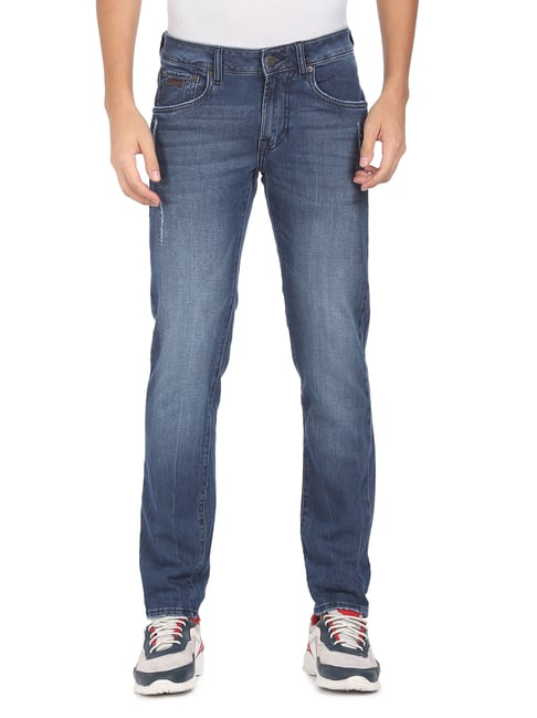 Aeropostale Blue Skinny fit Solid Jeans