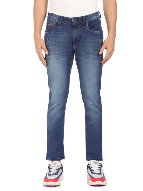 Aeropostale Blue Skinny fit Solid Jeans