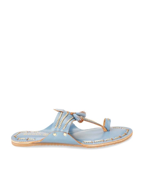 Rocia by Regal Women's Sky Blue Toe Ring Sandals Price in India