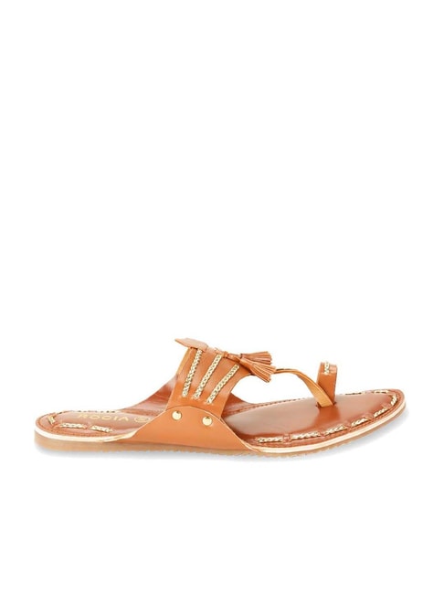 Rocia by Regal Women's Tan Toe Ring Sandals Price in India