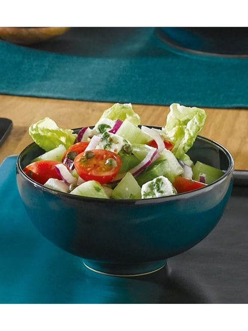 DENBY Greenwich Teal Blue Stoneware 13 cm Rice Bowl (0.48 L)- Set of 1-picture-45