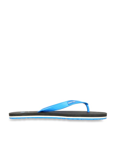 United Colors of Benetton Men's Aqua & Grey Flip Flops