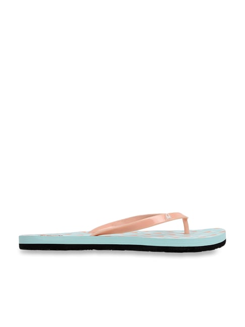 United Colors of Benetton Women's Sky Blue & Pink Flip Flops