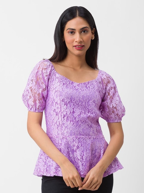 Globus Lavender Lace Top Price in India