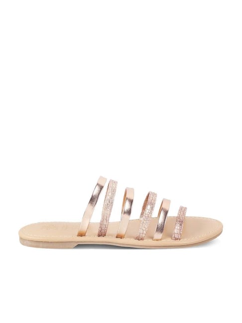 Tresmode Women's Rose Gold Casual Sandals