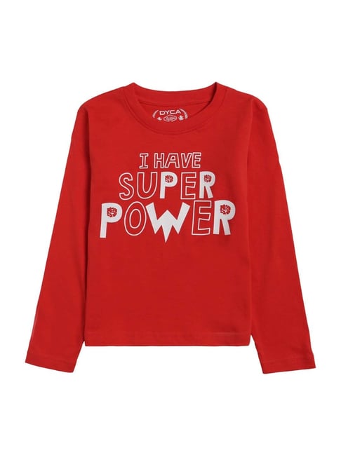 Dyca Kids Red Crimson Cotton Printed T-Shirt-picture-34
