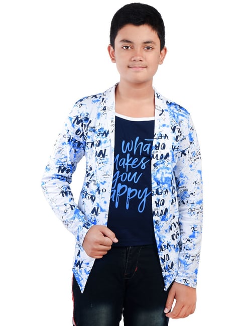 Buy Fabshio Kids Blue Graphic Print T-Shirt for Boys Clothing