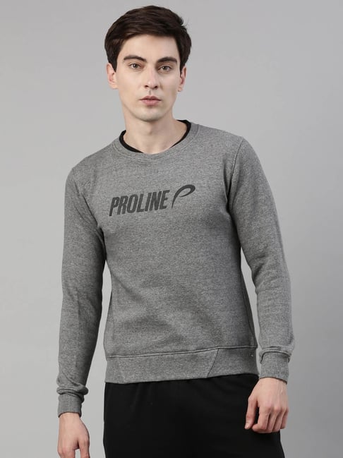 Buy Proline Grey Full Sleeves Sweatshirt for Men s Online Tata CLiQ