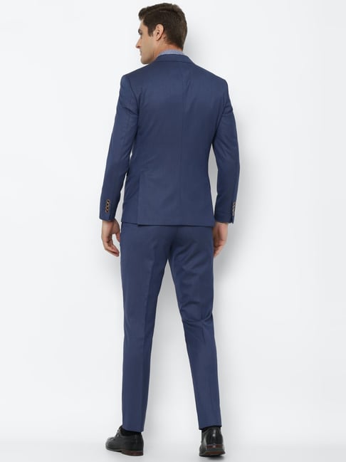 Blue Turn-up cuff wool suit trousers | Paul Smith | MATCHES UK
