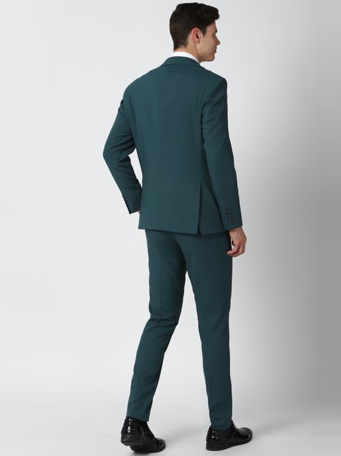 Buy Men Green Solid Slim Fit Formal Two Piece Suit Online - 898902 | Peter  England