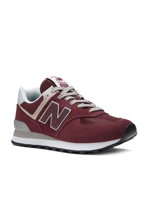 Maroon new balance top women's 574