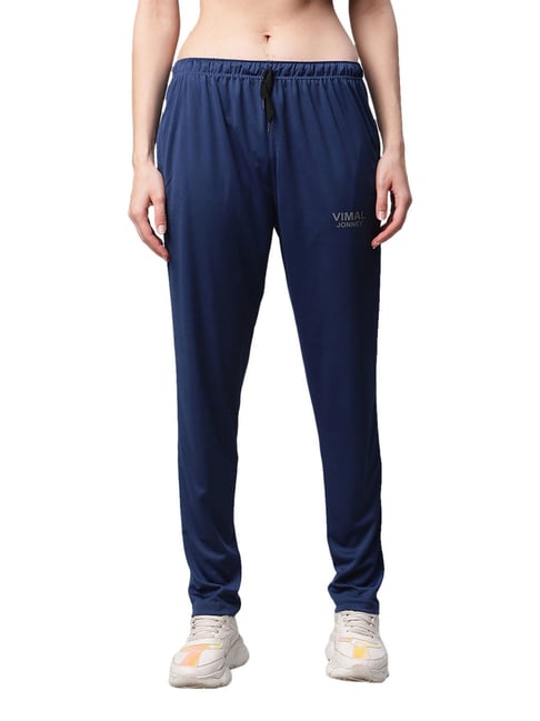 Vimal Jonney Blue Slim Fit Track Pants