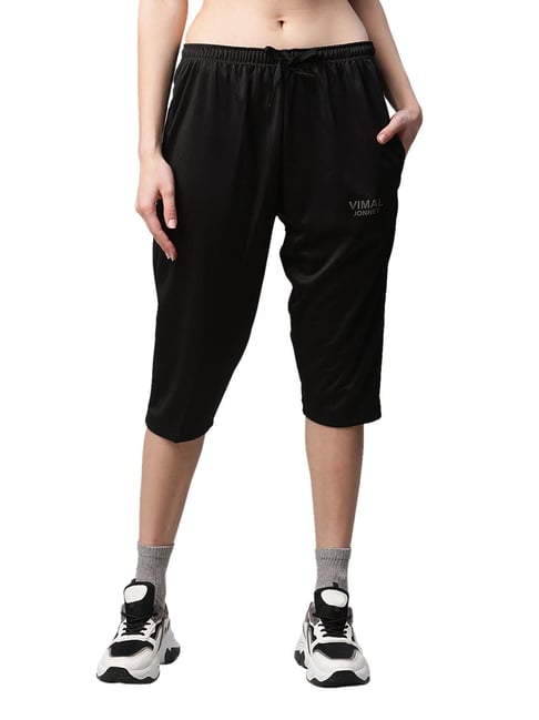 Vimal Jonney Black Slim Fit Capris