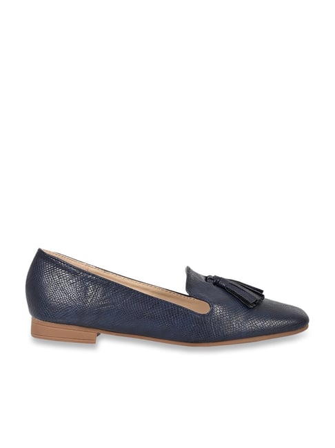 Jove Women's Navy Casual Moccasins