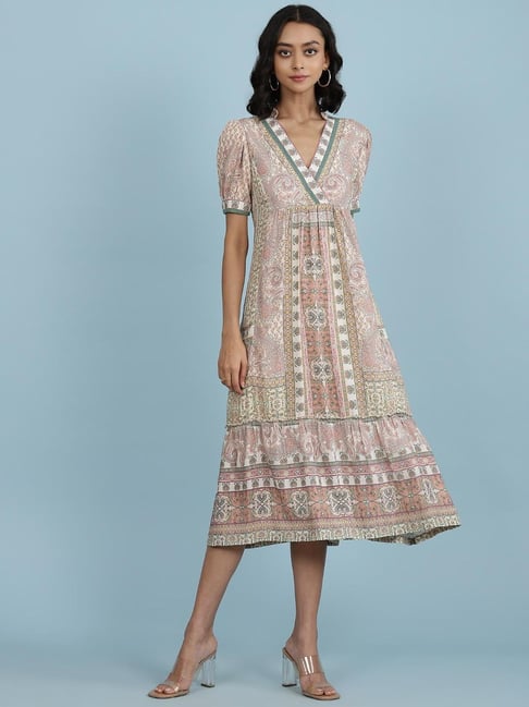 aarke Ritu Kumar Pink Paisley Print Dress Price in India