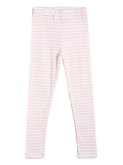 Buy BIBA GIRLS Pink Girls Round Neck Slub Embroidered Kurta with Leggings |  Shoppers Stop