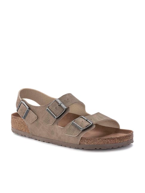 Birkenstock Men s Milano Vegan Taupe Regular Width Back Strap Sandals