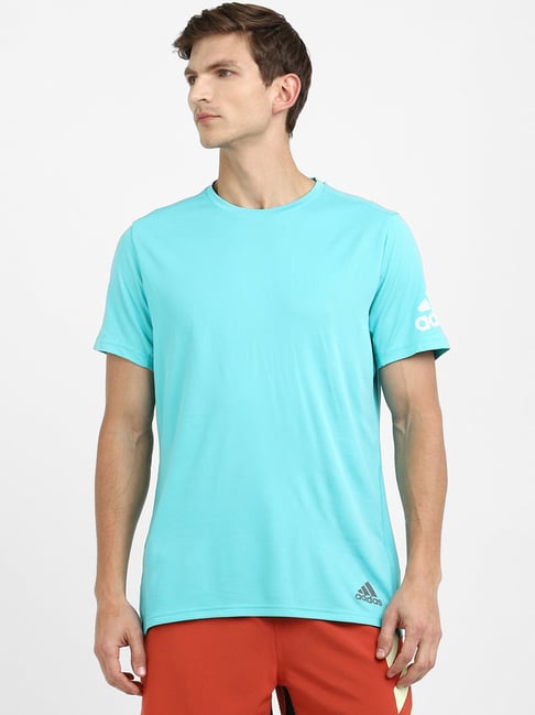 adidas Turquoise Round Neck T-Shirt