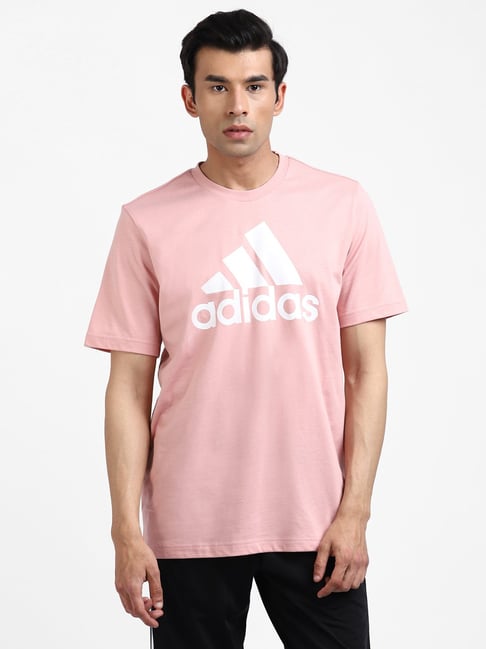 Buy adidas Pink Round Neck T-Shirt for Men's @ Tata CLiQ