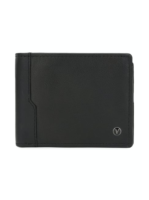 Van Heusen Black Solid Bi-Fold Wallet for Men