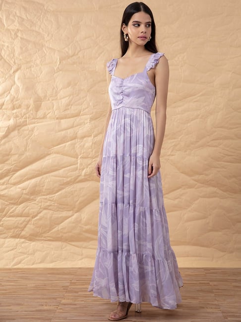 Buy RSVP Purple Sweet Heart Neck Maxi Dress for Women's Online