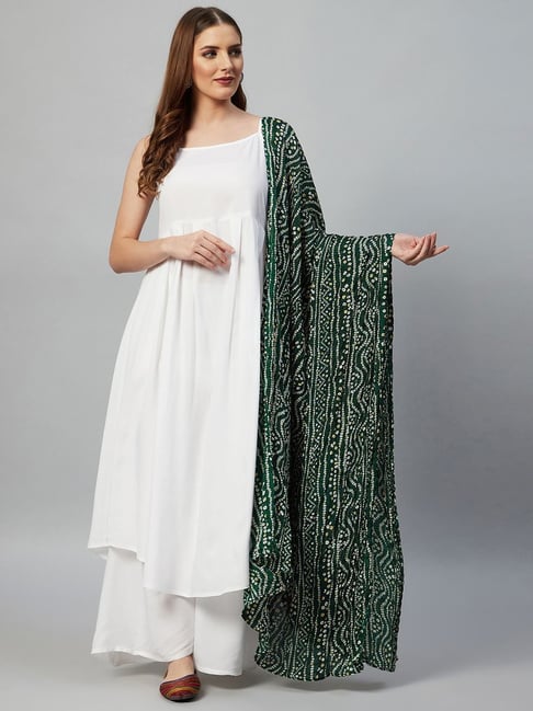 Inweave White Kurta Palazzo Set With Dupatta Price in India