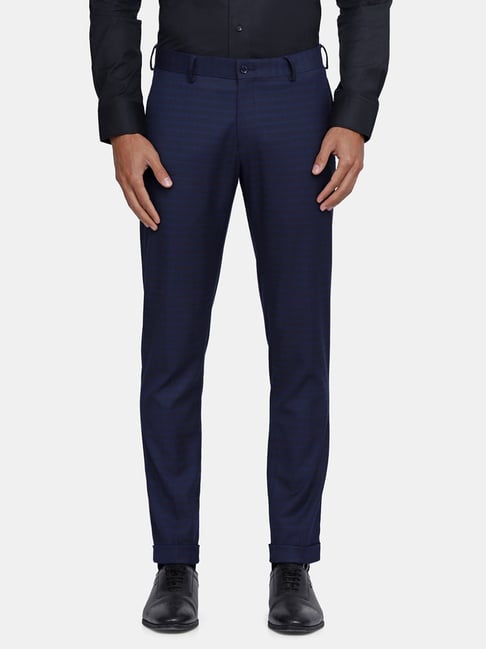 Poly Mix Plain Slim Fit Trouser