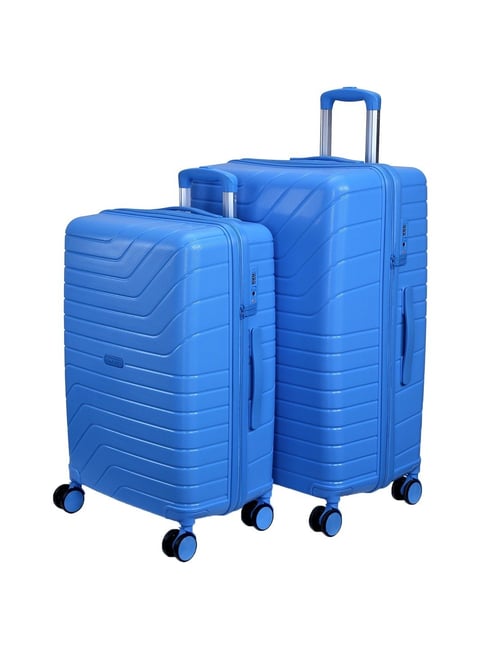 Romeing Tuscany Blue 8 Wheel Medium Hard Cabin Trolley Set of 2-picture-18
