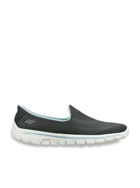 Skechers Women's GO WALK 2 HYPER Charcoal Grey Walking Shoes