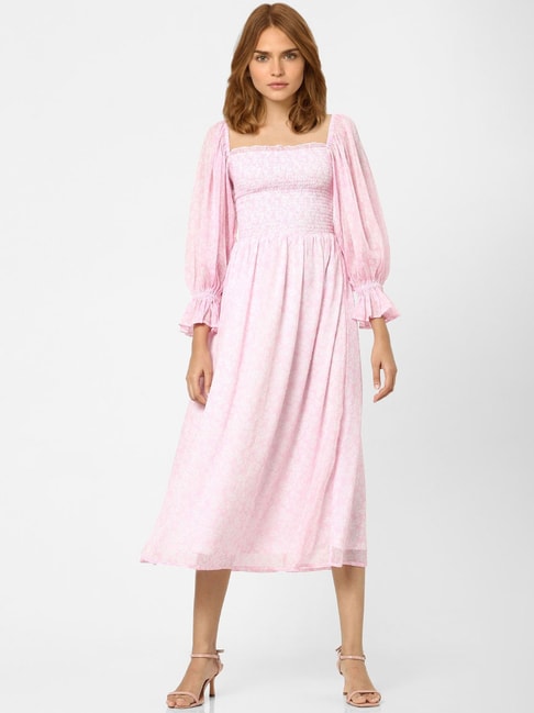 Vero Moda Pink Floral Print Dress Price in India