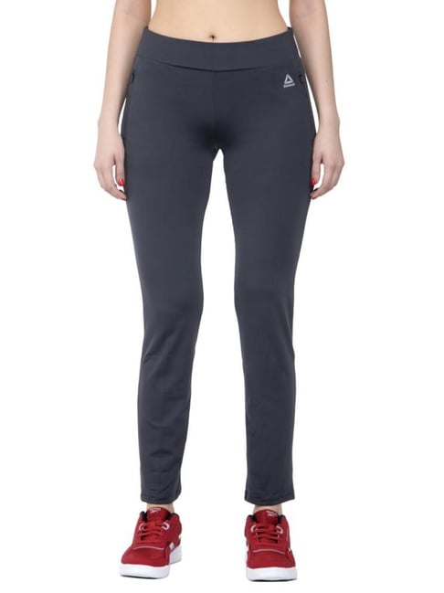 Buy Reebok Grey Slim Fit Sports Track Pants for Women Online