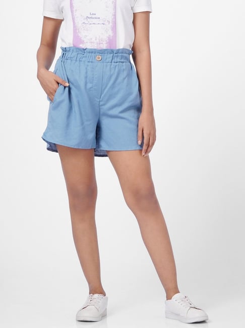 Vero Moda Blue Regular Fit Shorts