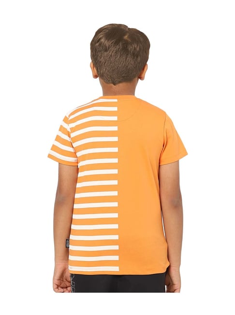 Buy Jack & Jones Junior Orange Cotton Printed T-Shirt for Boys Clothing  Online @ Tata CLiQ