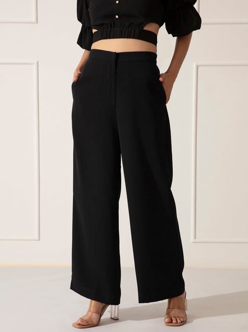 Women Relaxed Fit Pants with Elasticated Waist