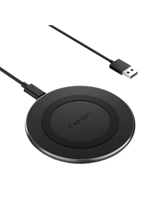 Spigen Essential PF2104 Wireless Charger with USB-A to Type-C Cable (Black)